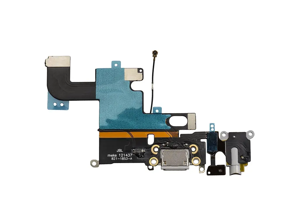 Flex kabel nabíjení iPhone 6 nabíjecí konektor, mikrofon černý