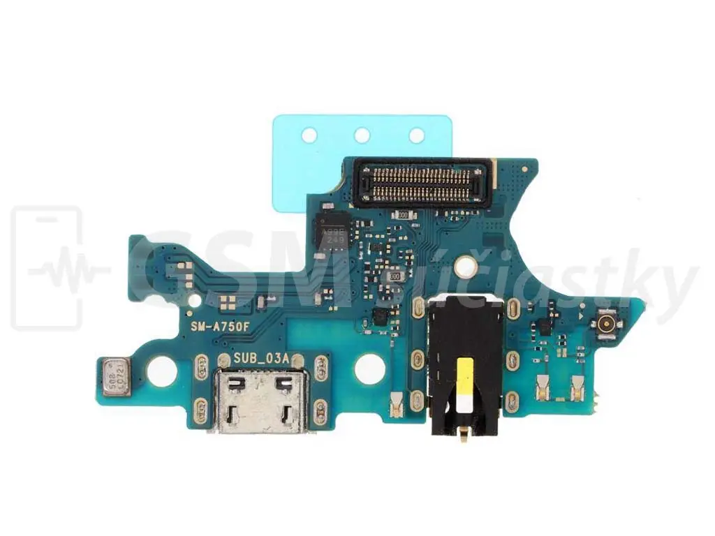 PCB deska Samsung A750 Galaxy A7 2018 nabíjecí konektor a mikrofon