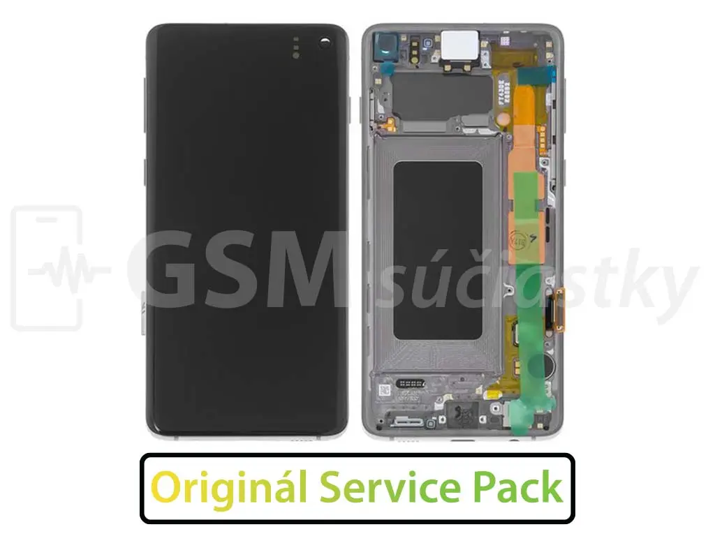 Samsung G973 Galaxy S10 LCD displej + Dotykové sklo a Rám Originál