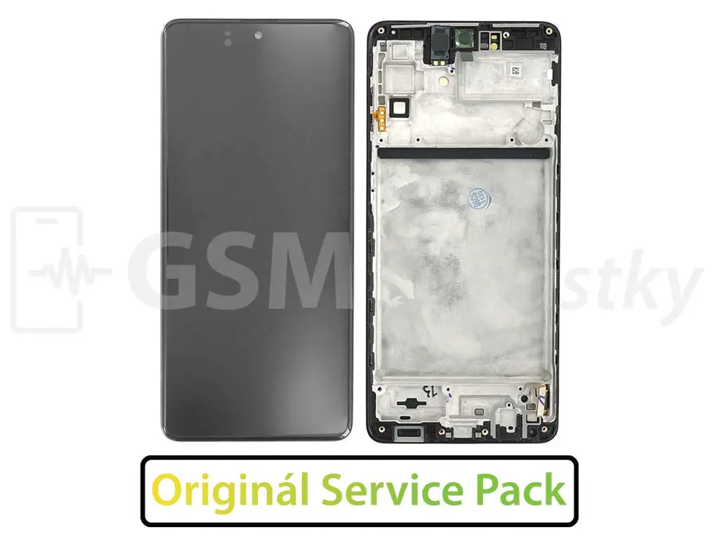 Samsung M515 Galaxy M51 LCD displej + Dotykové sklo a Rám Originál