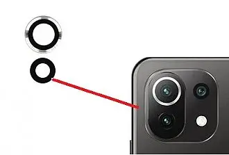 Sklíčko zadní kamery Xiaomi Mi 11