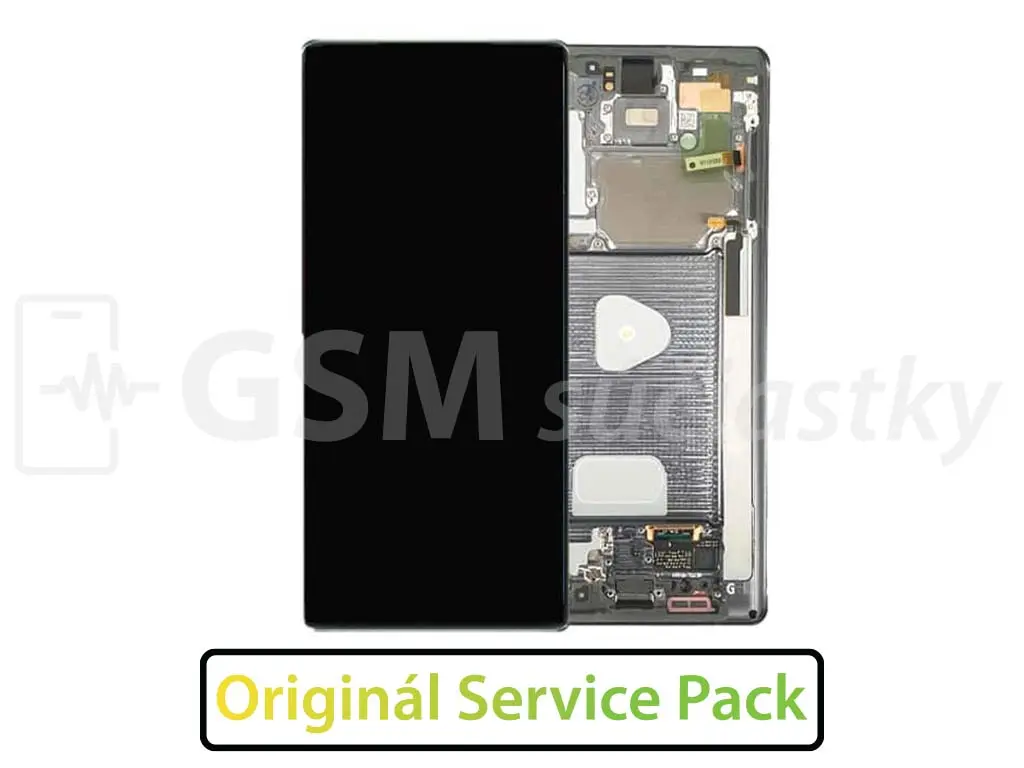 Samsung N980 Galaxy Note 20 LCD displej + Dotykové sklo a Rám Originál černý