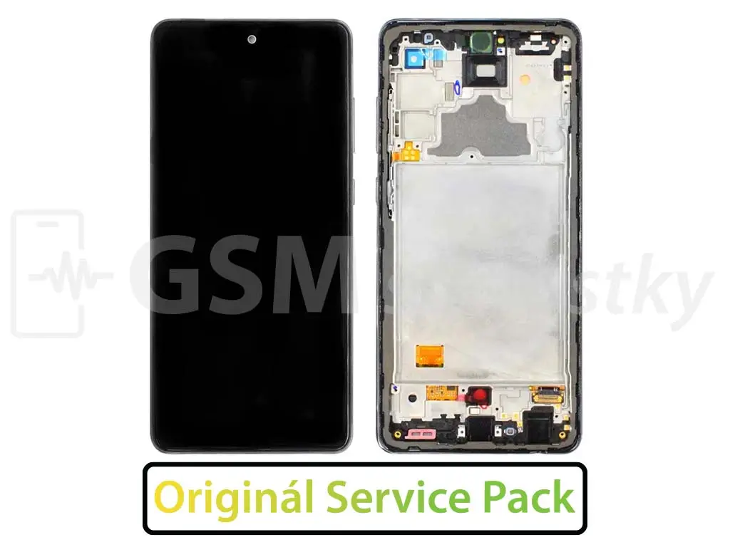 Samsung A725 Galaxy A72 LCD displej + dotykové sklo a rám Originál