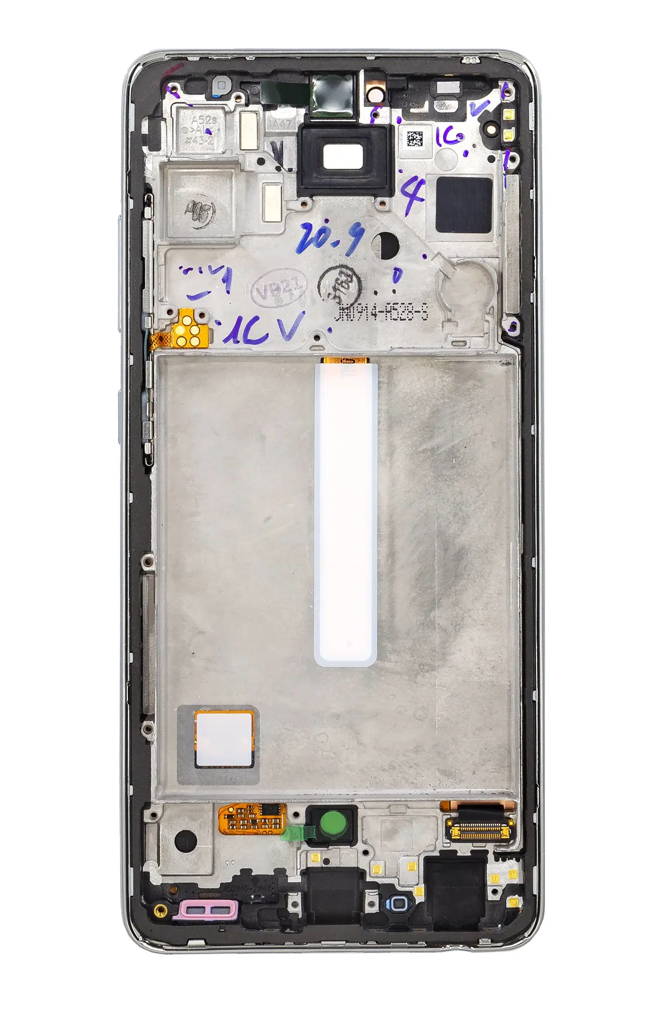 Samsung A528 Galaxy A52s 5G LCD displej + dotykové sklo a rám Originál bílý