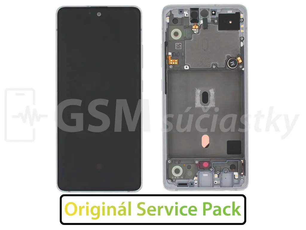 Samsung A516 Galaxy A51 5G LCD displej + dotykové sklo a rám Originál bílý