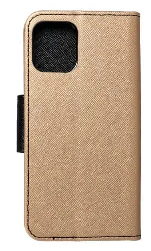 Otevírací knižní obal iPhone 12 mini zlatý
