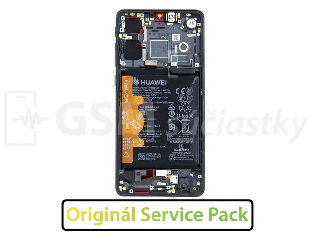 Huawei P30 - LCD displej + Dotykové sklo a Rám Originál