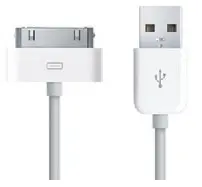Datový kabel iPhone 4, 4S, 3GS, 3G bílý 30Pin