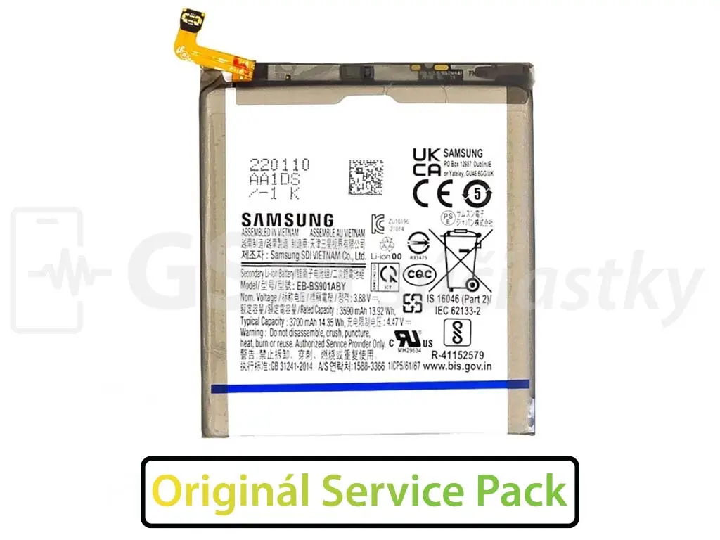 Baterie Samsung Galaxy S22 EB BS901ABY Originál