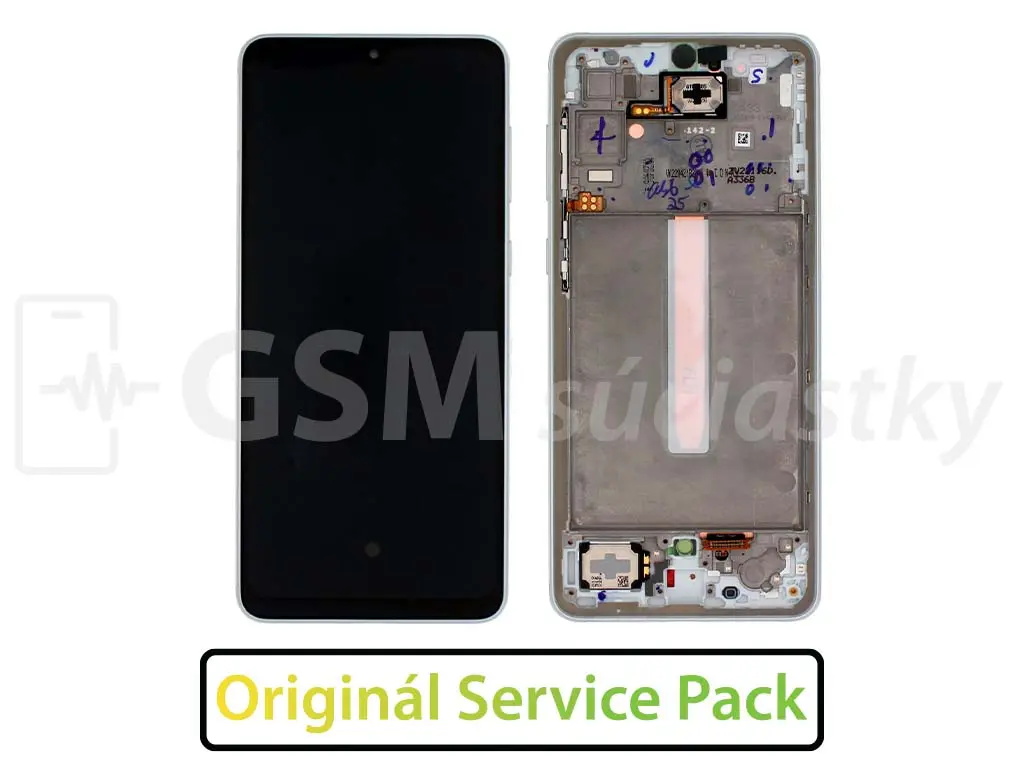 Samsung A336 Galaxy A33 LCD displej + dotykové sklo a rám Originál bílý