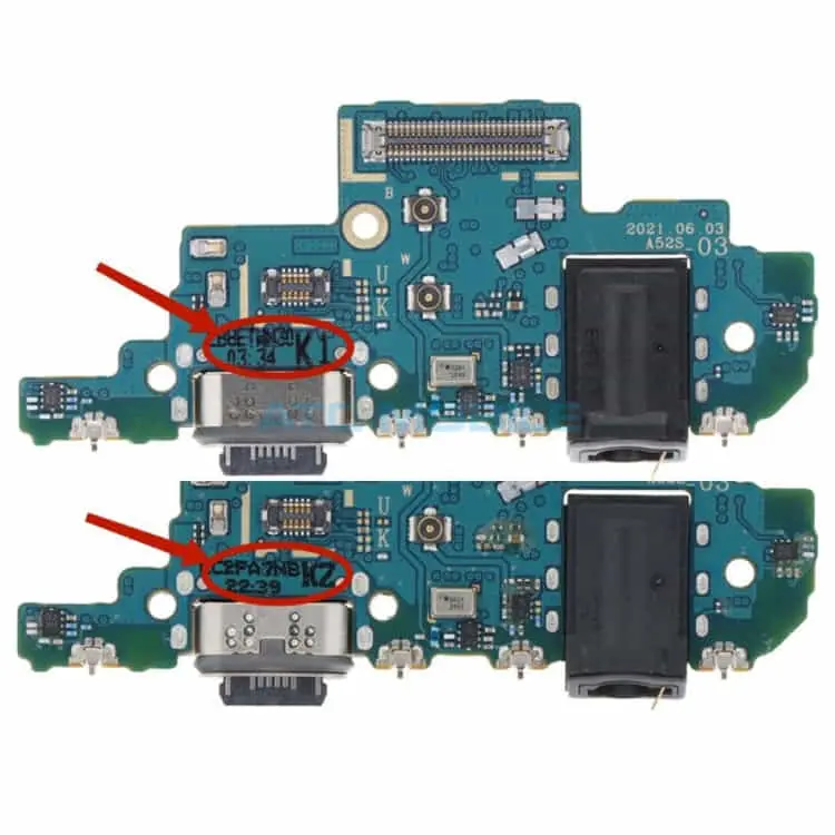 Deska nabíjení Samsung A528B Galaxy A52s (5G) nabíjecí konektor, mikrofon Originál