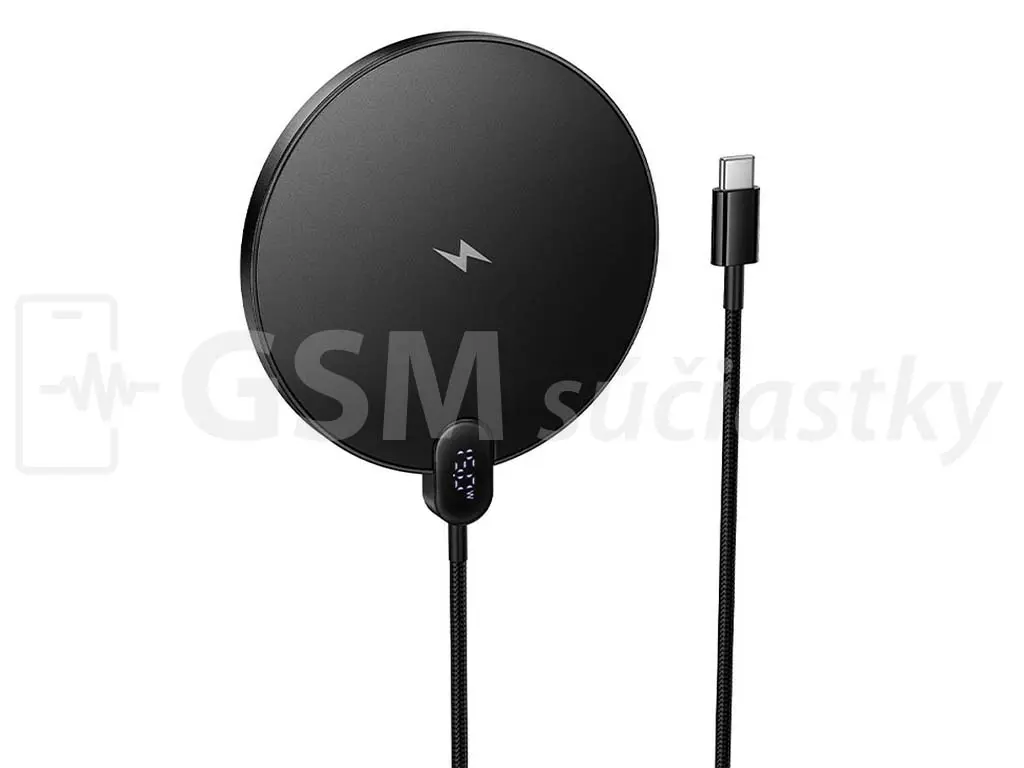 Bezdrátová nabíječka s LED displejem Hoco CW62 15W, Černá 1