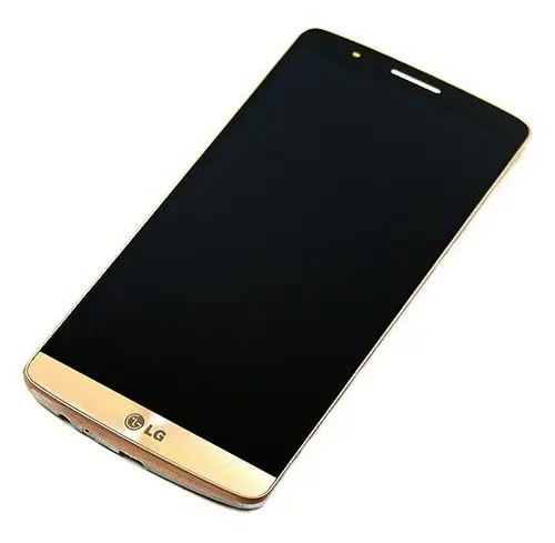 LG G3, D855 - LCD displej + dotykové sklo a Rám zlatý