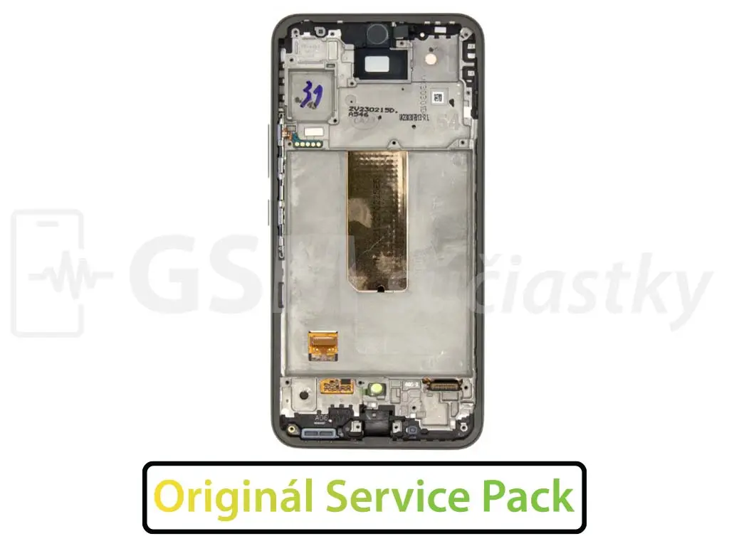 Samsung A546 Galaxy A54 5G LCD displej + Dotykové sklo a Rám Originál černý