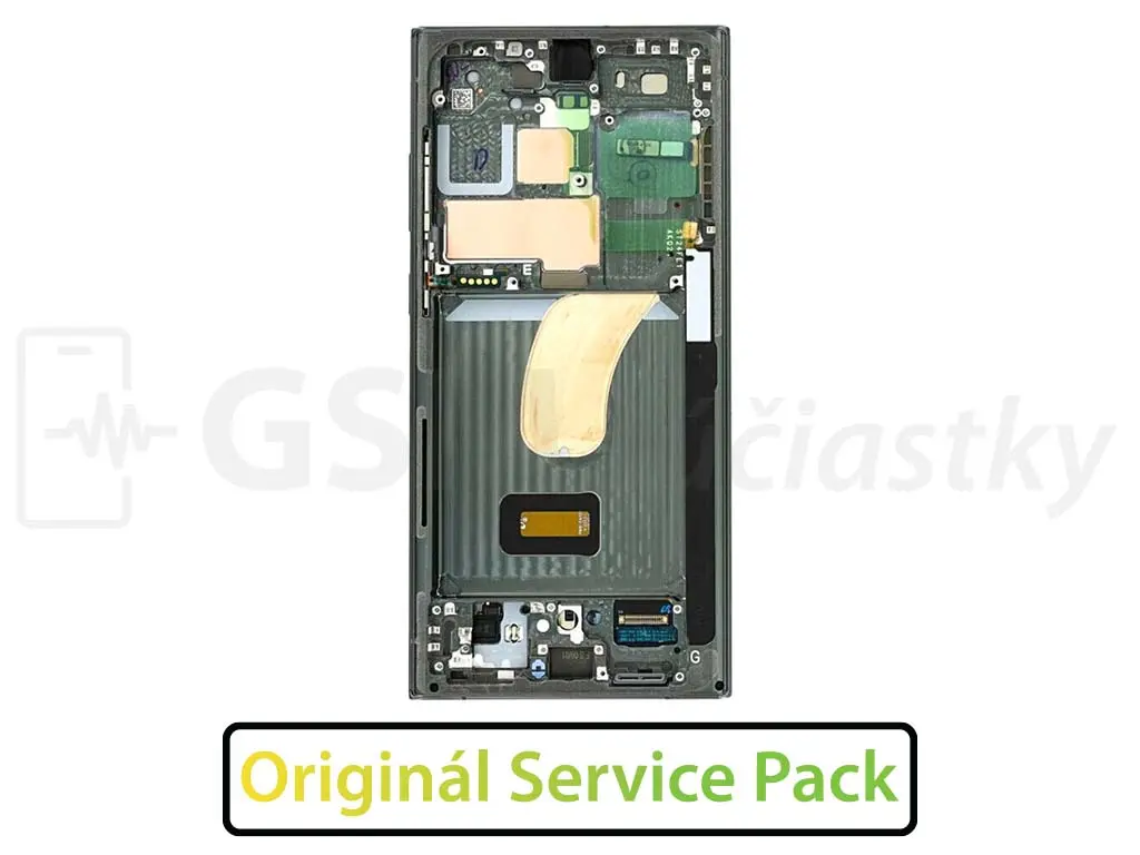 Samsung S918B Galaxy S23 Ultra LCD displej + Dotykové sklo a Rám Originál green