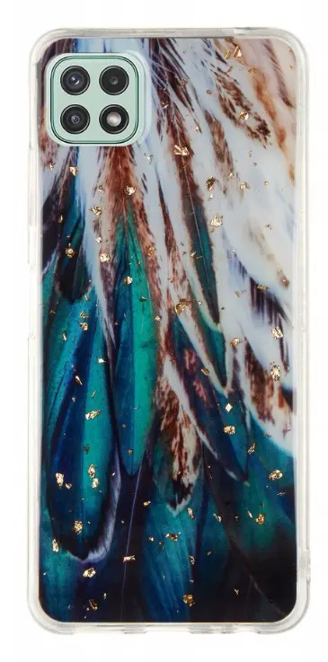 Silikonové pouzdro GLAM FEATHERS Samsung Galaxy A22 5G