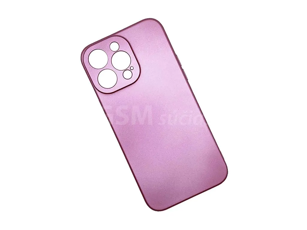 Silikonové pouzdro METALLIC iPhone 14 Pro Max růžové