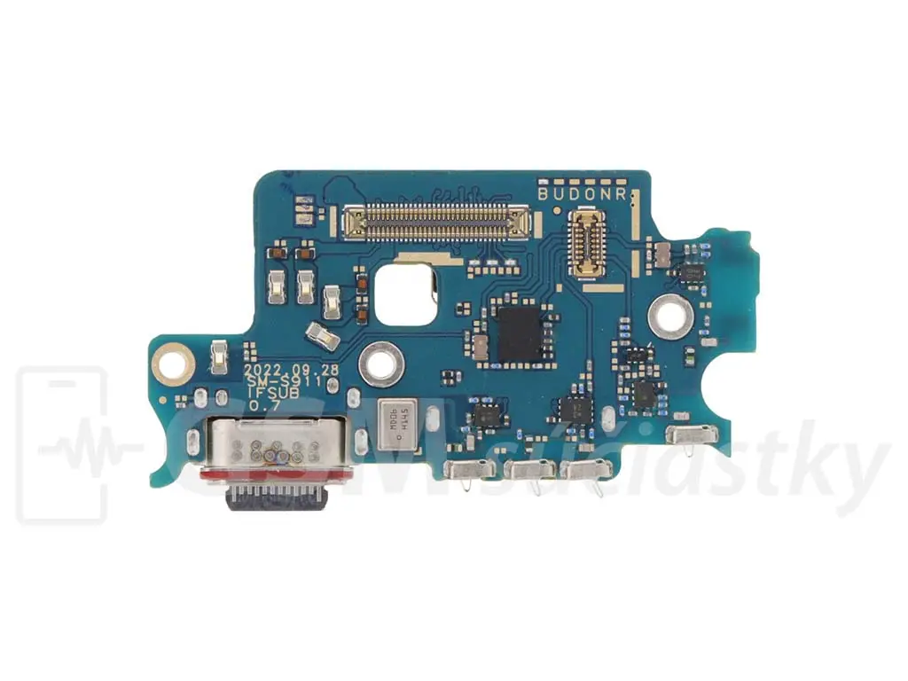 PCB deska nabíjení Samsung S911 Galaxy S23 5G nabíjecí konektor, mikrofon
