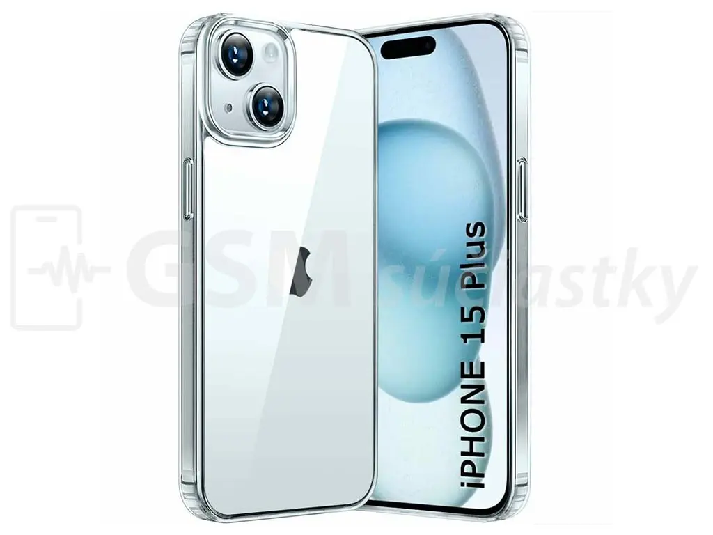 Průhledné silikonové pouzdro Apple iPhone 15 Plus