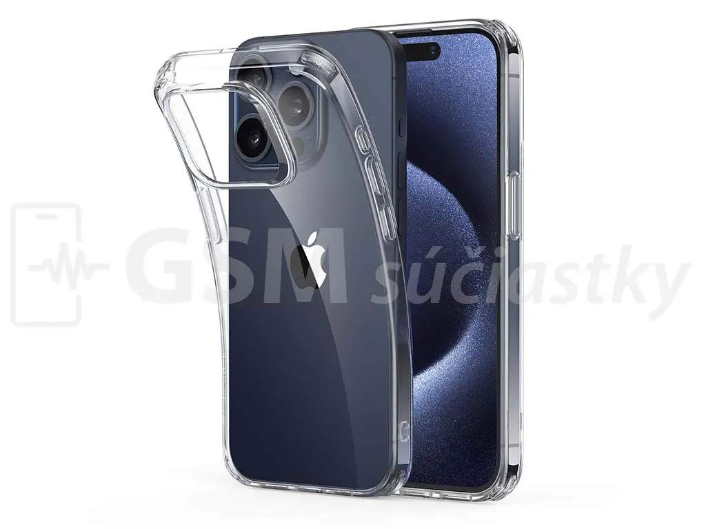 Průhledné silikonové pouzdro Apple iPhone 15 Pro