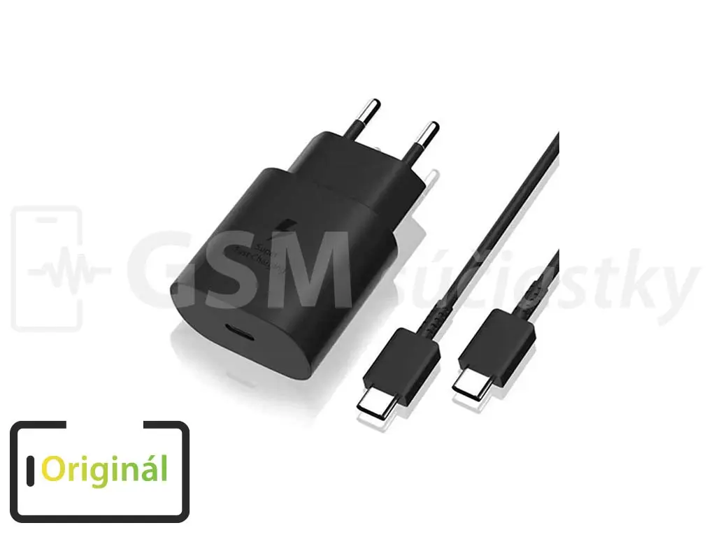 Originální síťová nabíječka Samsung + USB kabel typ C 25W EP TA800EBE + EP DG980BBE