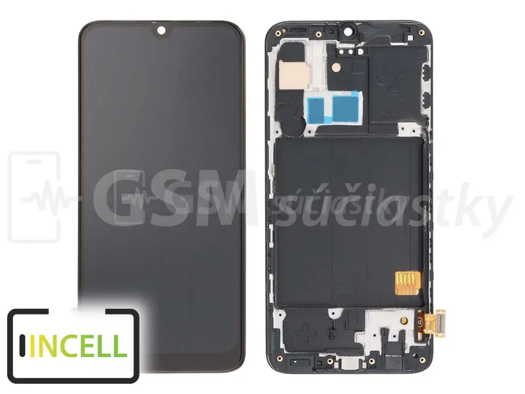 Samsung A405 Galaxy A40 LCD displej + dotykové sklo a Rám (incell)