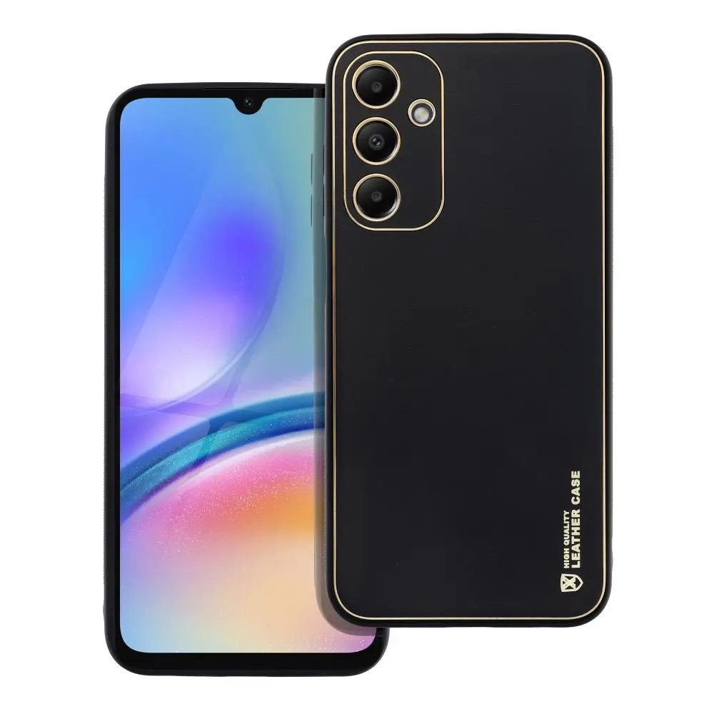 Zadní kryt Leather pro Samsung Galaxy A25 5G, A256 černý
