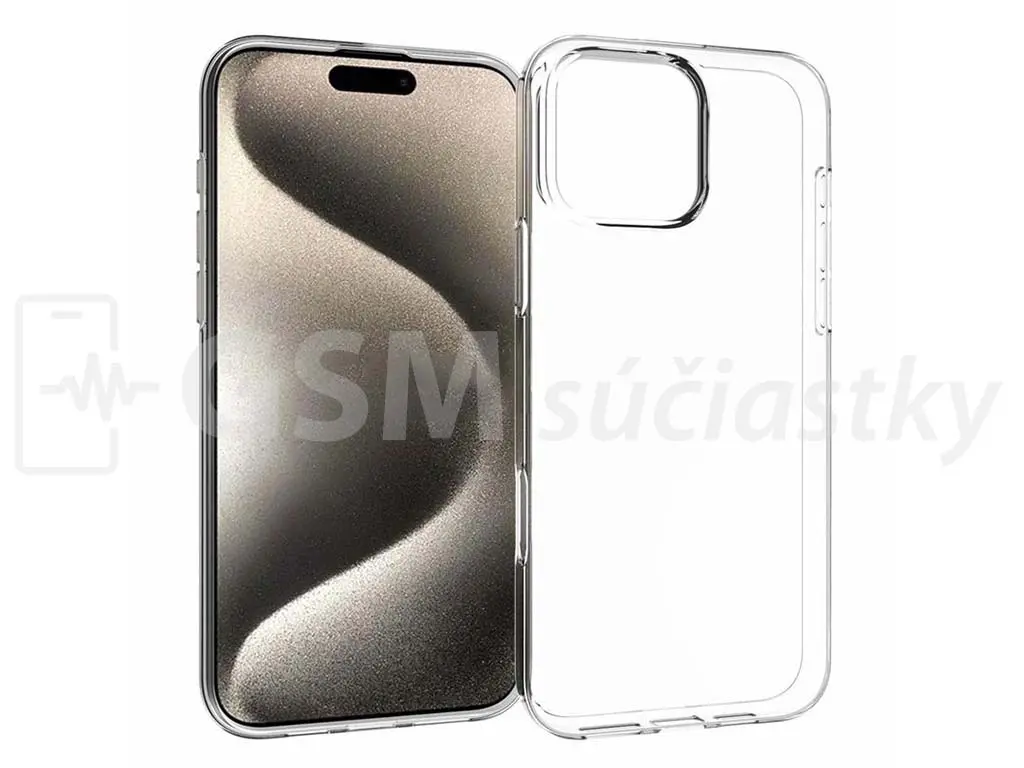 Pouzdro průhledné silikonové Apple iPhone 16 Pro Max