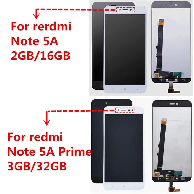 LCD displej Xiaomi Redmi Note 5A, Note 5A Prime – dotykové sklo