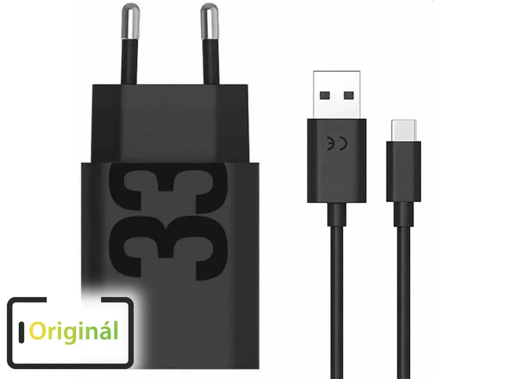 Sieťová nabíjačka Motorola Turbo Power 33W USB A + USB C kábel