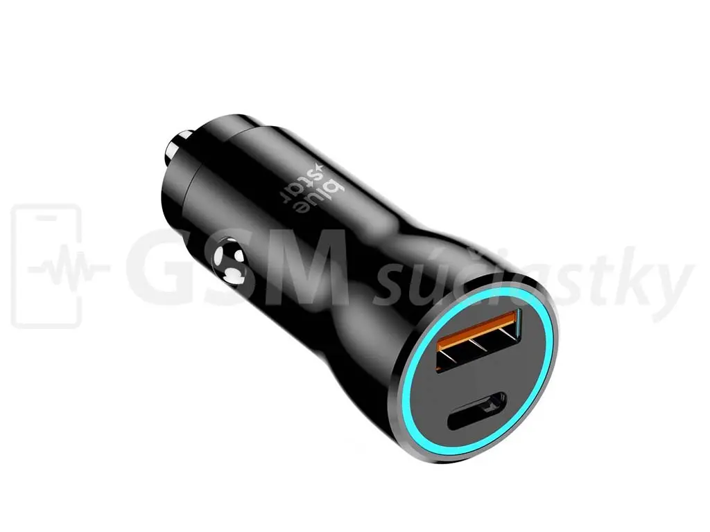 Univerzální autonabíječka na mobil 18W USB C, USB A 1