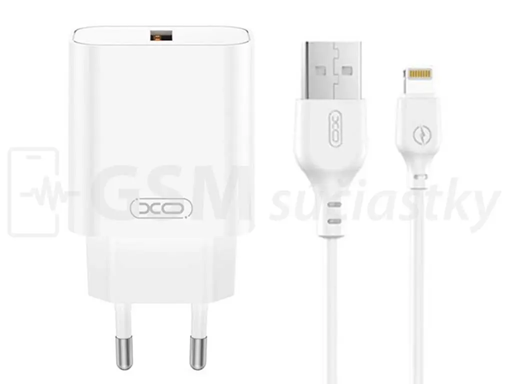 Cestovní nabíječka USB-A 18W + kabel USB-A Lightning 1m bílá 1
