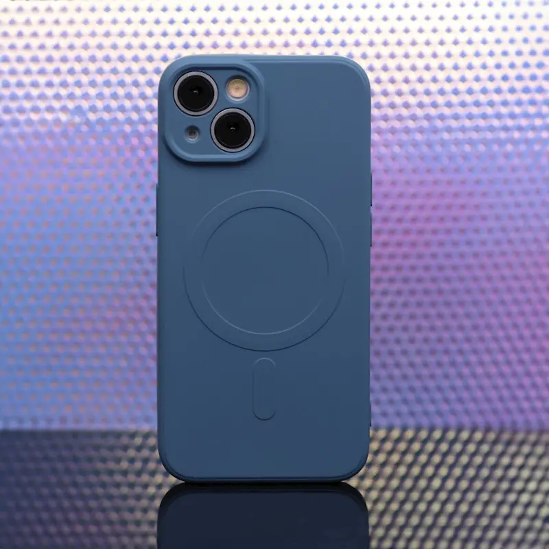 Silikonový kryt s magnetickým nabíjením Samsung Galaxy A35 5G, modrý