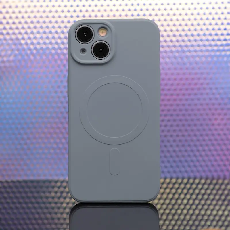 Silikonový kryt s magnetickým nabíjením Apple iPhone 12 Pro Max, Světle modrý