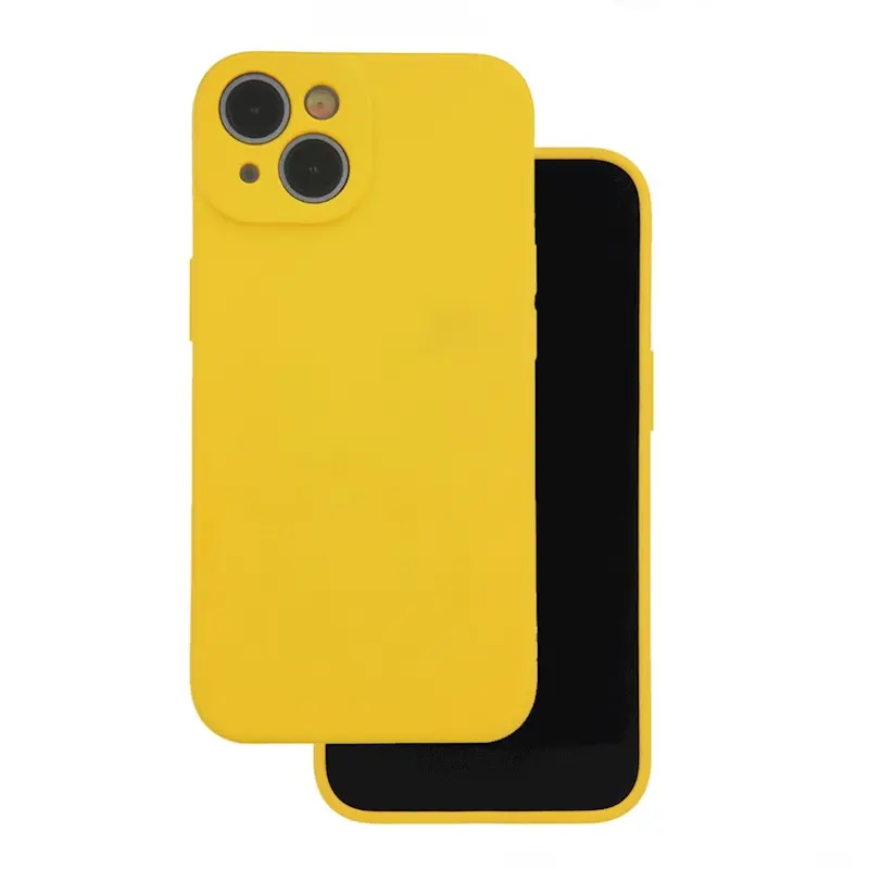 Silikonový kryt na mobil iPhone 13 žlutý 1
