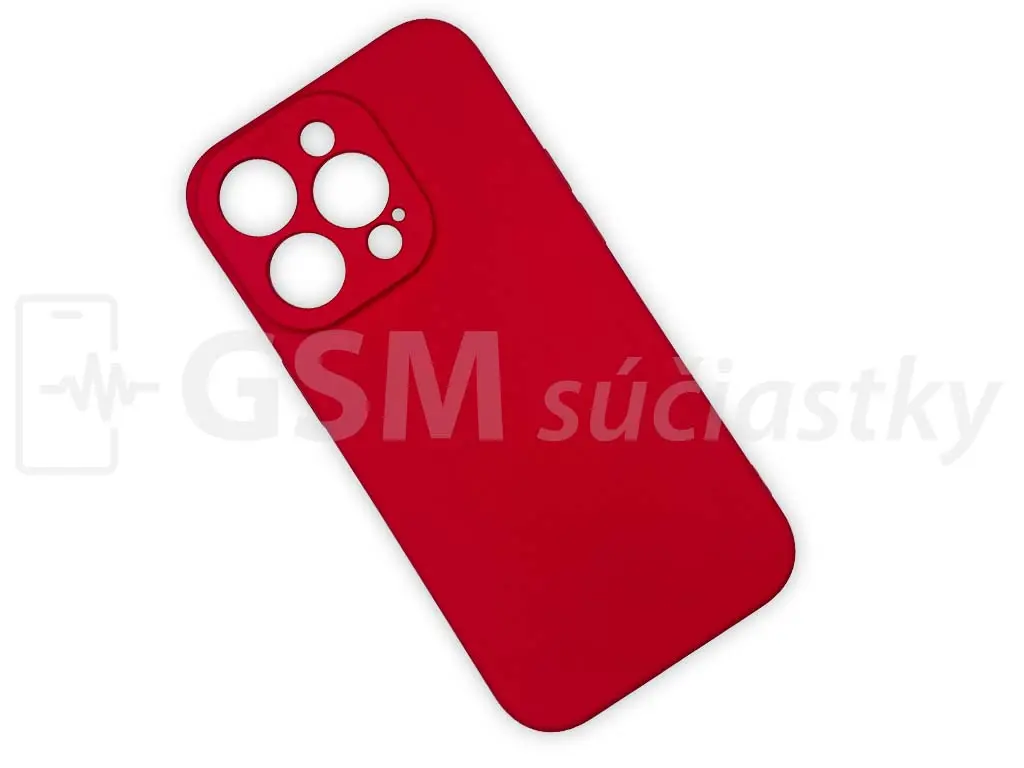 Silikonový kryt na mobil iPhone 14 Pro, Červený