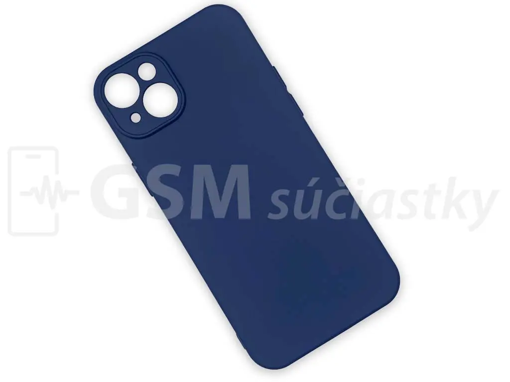 Silikonový kryt na mobil iPhone 15 Plus, modrý
