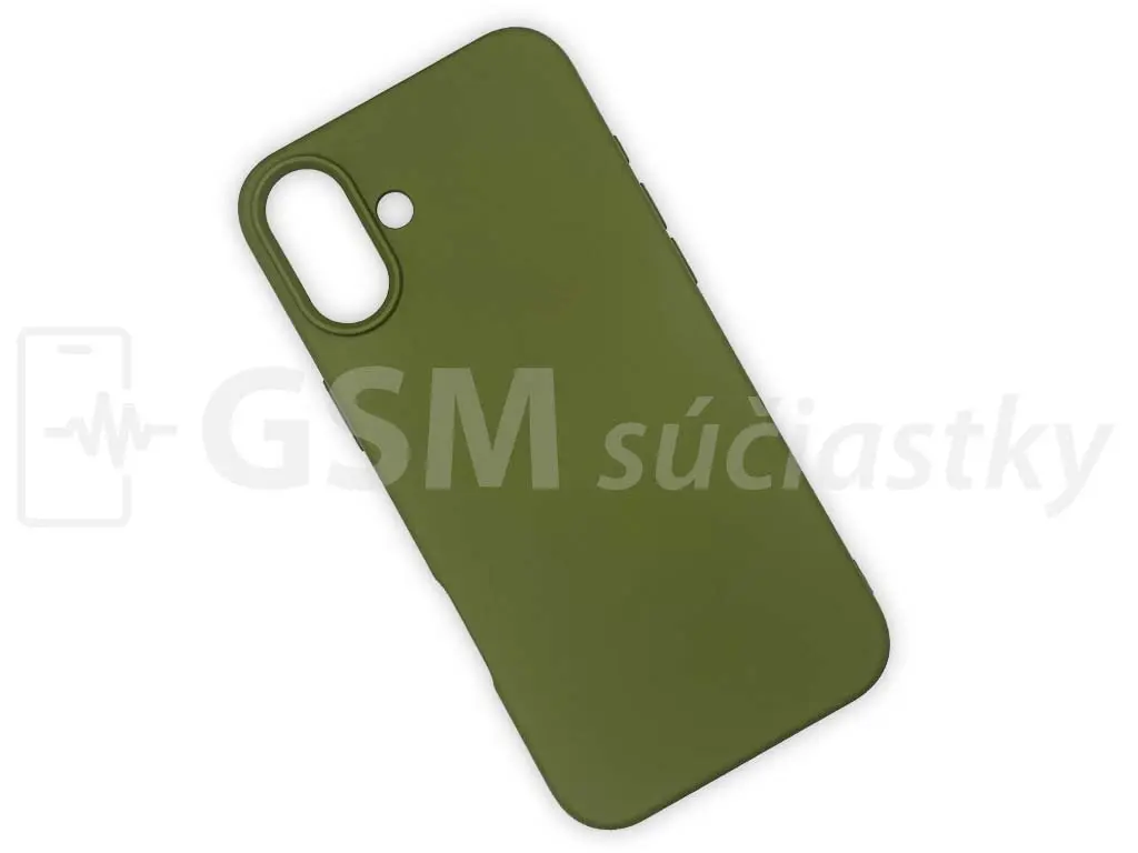 Silikonový kryt na mobil iPhone 16 Plus, zelený