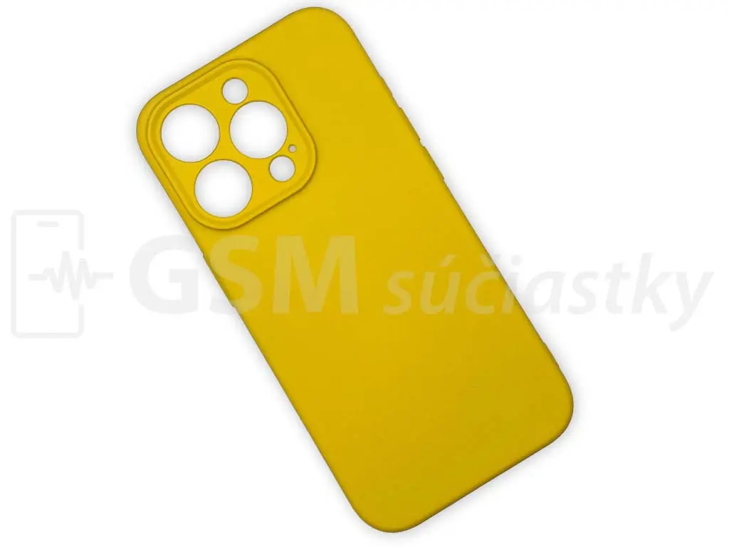 Silikonový kryt na mobil iPhone 15 Pro, Žlutý