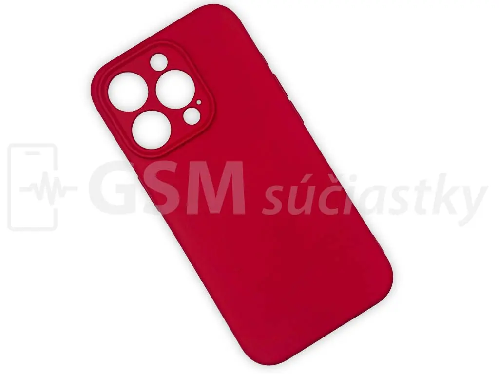 Silikonový kryt na mobil iPhone 15 Pro, Červený