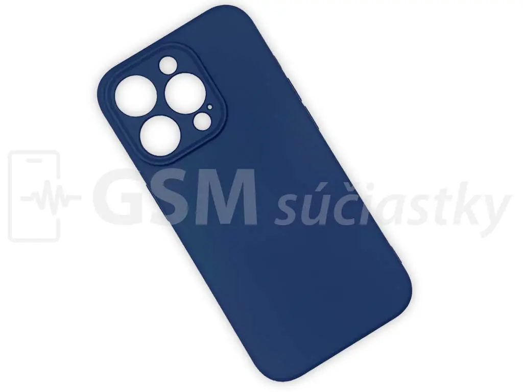 Silikonový kryt na mobil iPhone 15 Pro, modrý