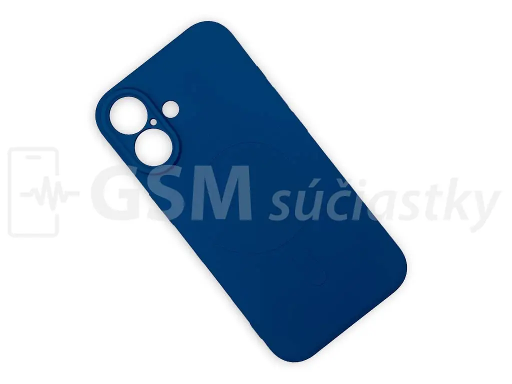 Silikonový kryt s magnetickým nabíjením Apple iPhone 16, modrý