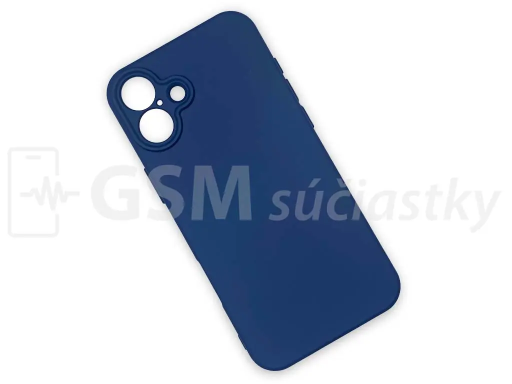 Silikonový kryt na mobil iPhone 16 Plus, modrý