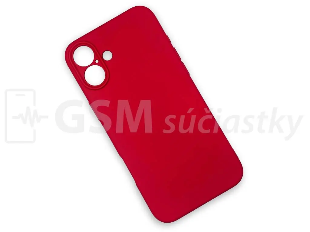 Silikonový kryt na mobil iPhone 16 Plus, Červený