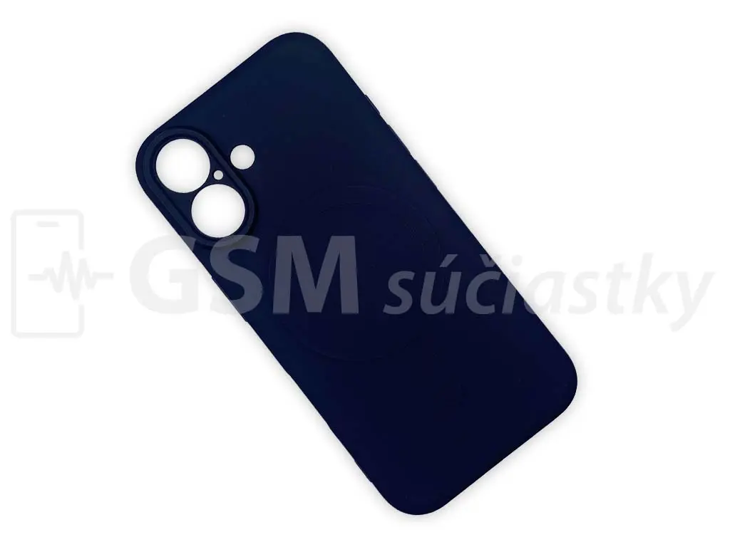 Silikonový kryt s magnetickým nabíjením Apple iPhone 16, černý