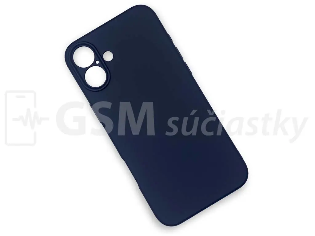 Silikonový kryt na mobil iPhone 16 Plus, Černý