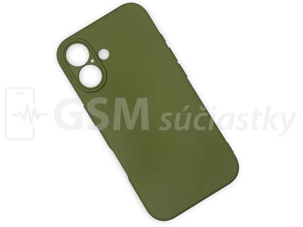 Silikonový kryt na mobil iPhone 16, zelený