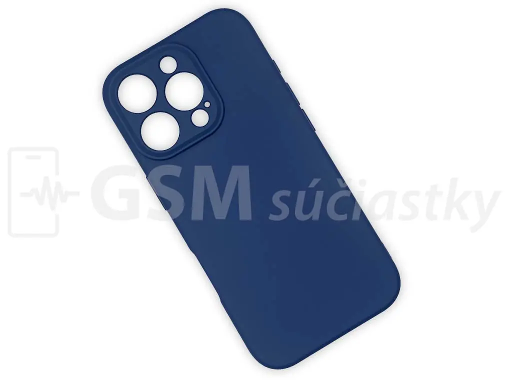 Silikonový kryt na mobil iPhone 16 Pro, modrý