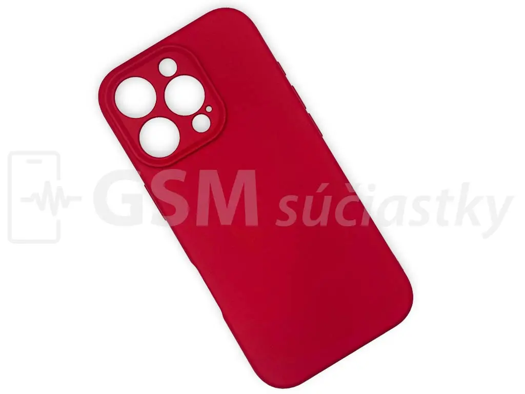 Silikonový kryt na mobil iPhone 16 Pro, Červený