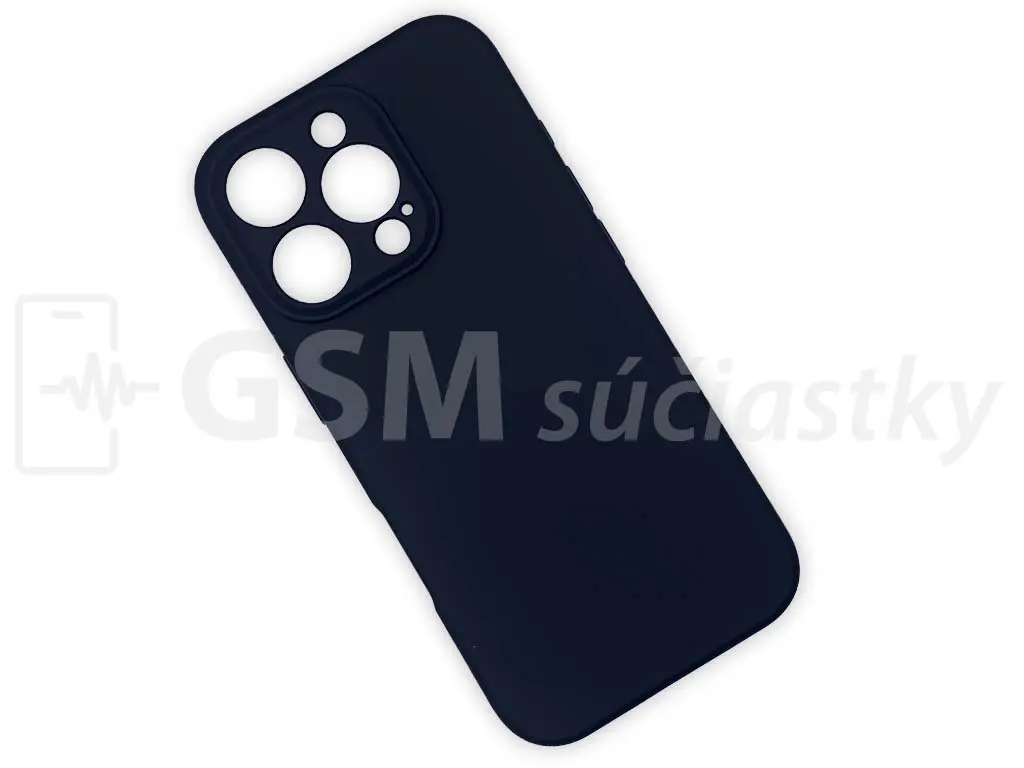 Silikonový kryt na mobil iPhone 16 Pro, Černý